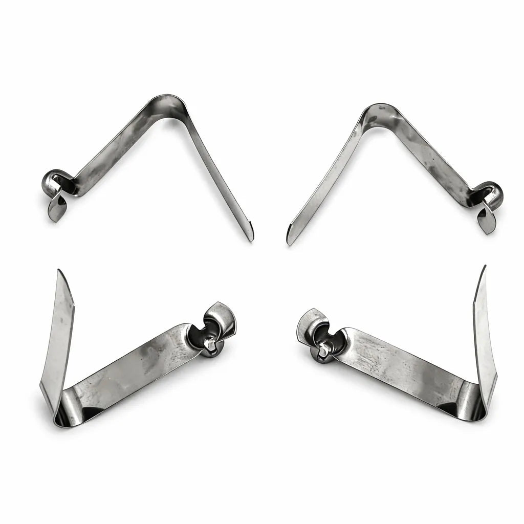 8mm Push Button Spring Clip — V-Shaped Tent Pole Snap Clips – SnapLock Manufacturing