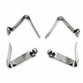 8mm V-shape stainless steel push button spring clip for telescoping tube locking 10-pack