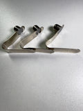 8mm Solid Button Spring Clip Short - three pieces