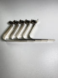 6mm Single-Head V-Shaped Spring Clip - five pieces in row